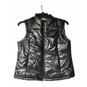 Princess Vera Wang Vest Black 100% Nylon Puffer Size Large